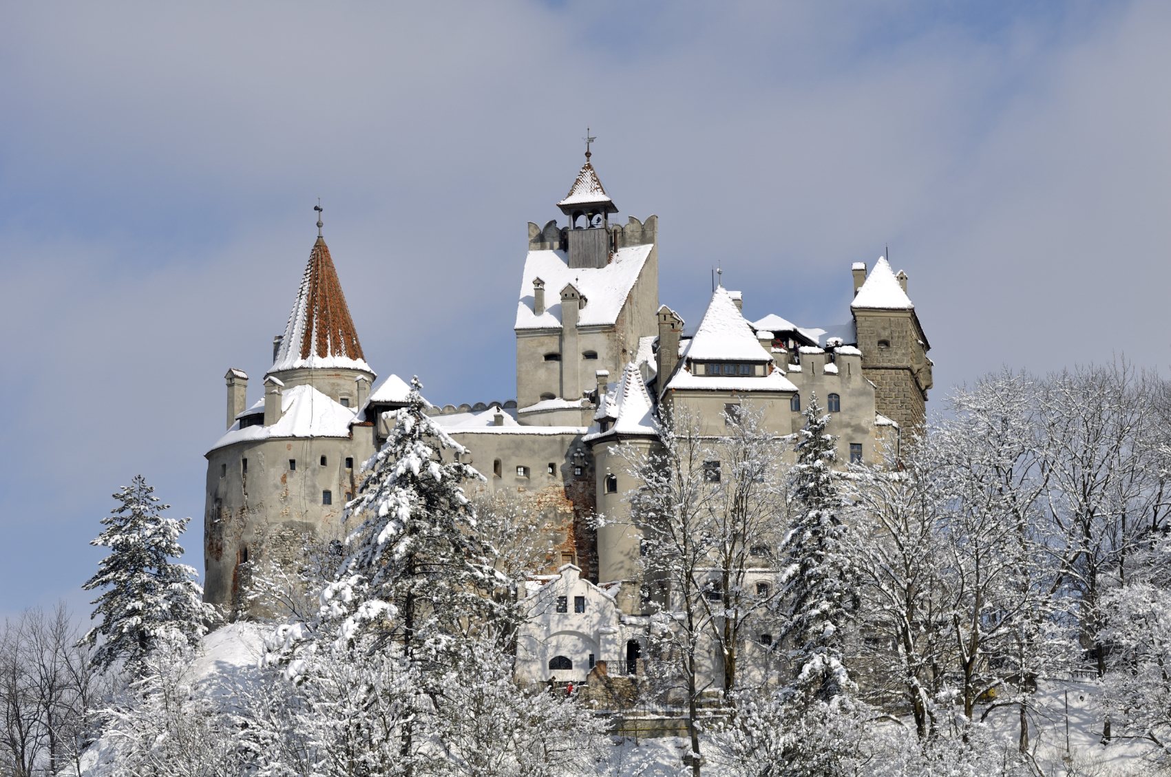 Bran Castle in snow